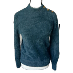 Banana Republic faux fur mock neck sweater XS